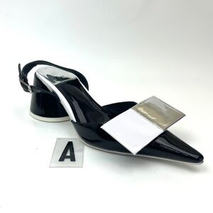 JEFFREY CAMPBELL Kari Pointed Toe Slingback Pump sz 6